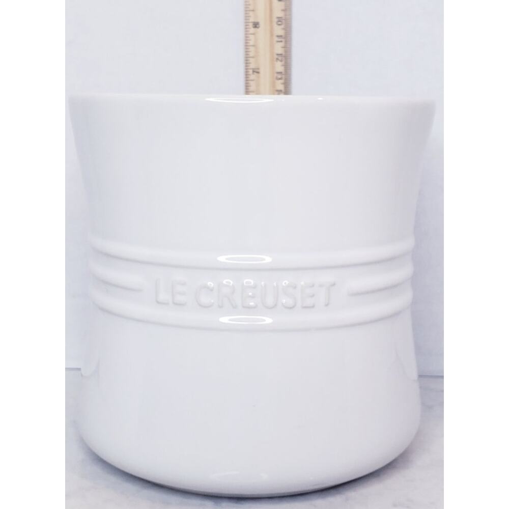 LE CREUSET White Stoneware Kitchen Utensil Crock 2.4L - Picture 7 of 13